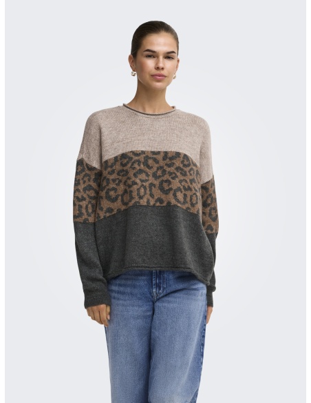 Pull Léopard Humus ONLJADE ONLY - 3 | TOPOS